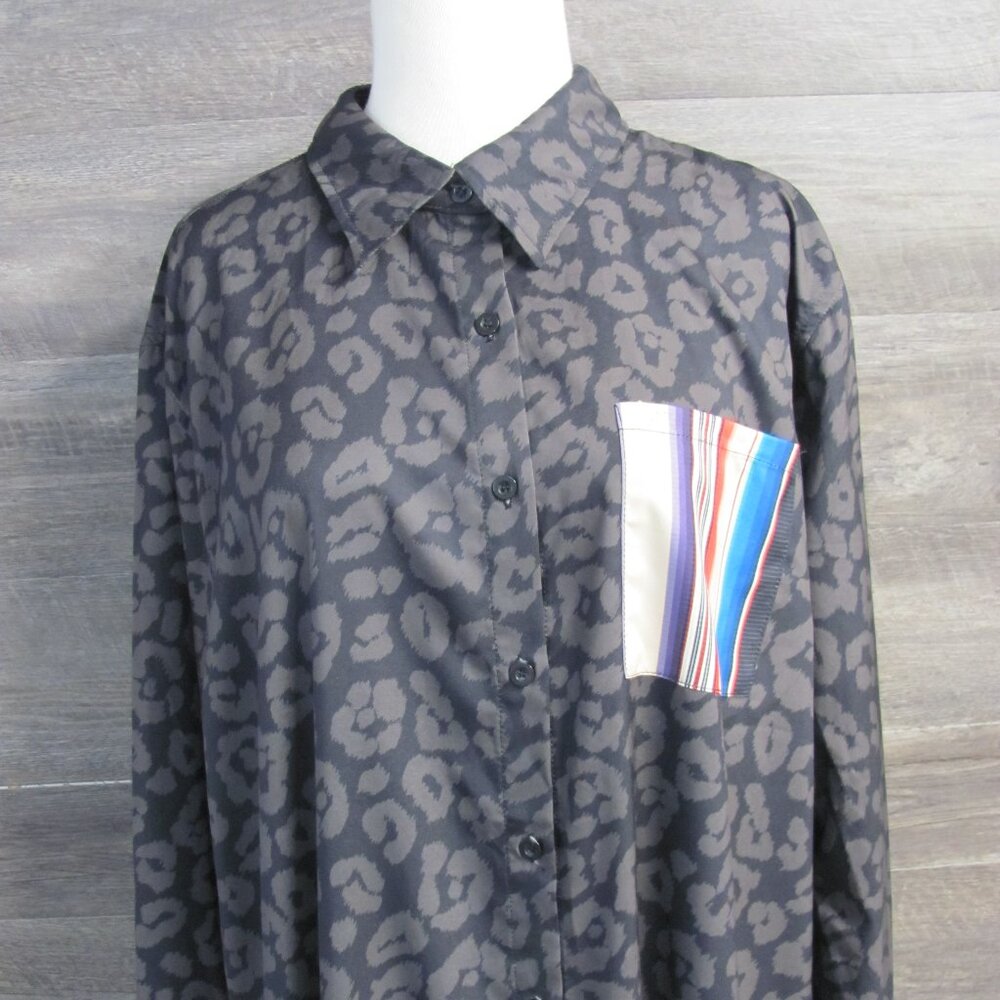CRAZY TRAIN AZTEC PRINT/LEOPARD PRINT DUSTER NWT - Picture 6 of 12